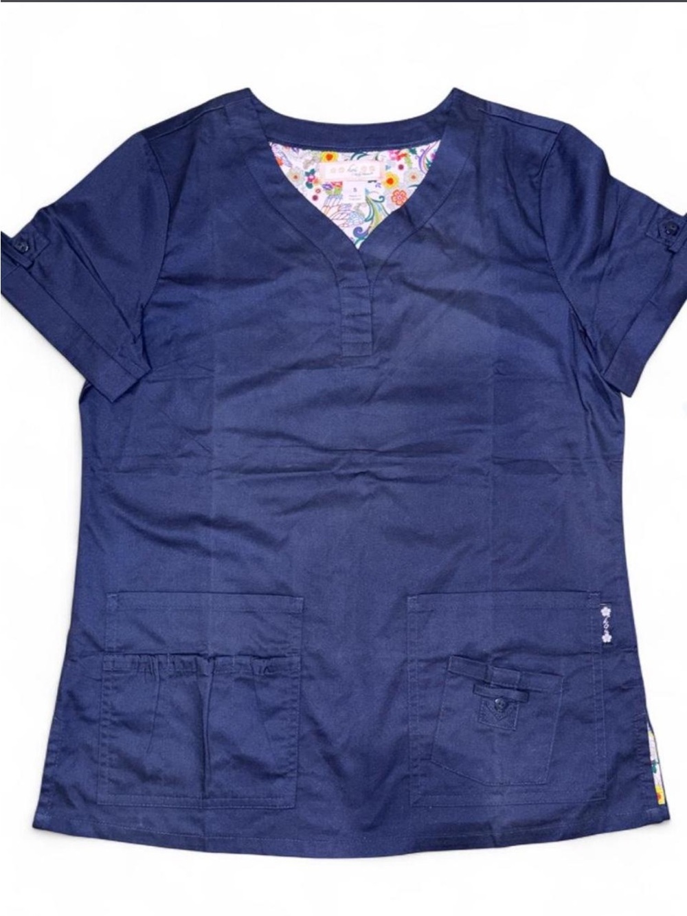 koi Navy V-Neck Scrub Tunic